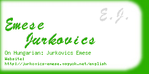 emese jurkovics business card